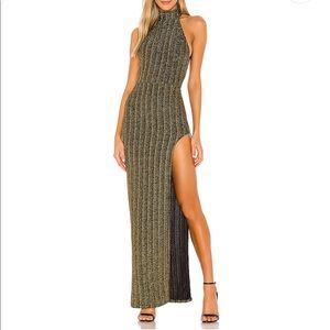 x REVOLVE Penelope Gown in Black & Gold